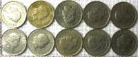 Лот монет Швейцарии: (10шт) 20 век