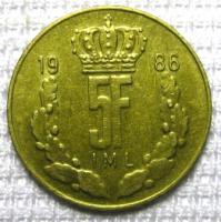 5 франков 1986г.