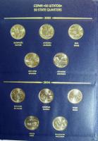 Набор юбилейных 25 центов США 1999-2009гг -56 шт,в альбоме «альбонумизматико»  серии «standart»