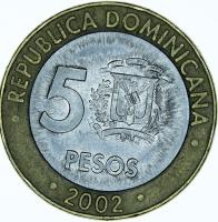 5 Песо 2002 год.