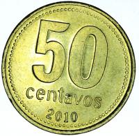 50 сентавос 2010 год.