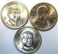 США 1 доллар,серия "Президенты" 2007,2008,2009,2010,2011,2012,2013,2014. все выпущенные на сегодня-32шт, в АЛЬБОМЕ (Америка),без обращения, из ролла