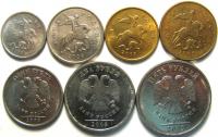Набор монет 2009 г.(М) (1 коп.+5 коп.+10 коп.+50 коп.+1 руб.+2 руб.+5 руб.)