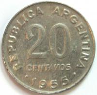 20 сентавос 1955 год