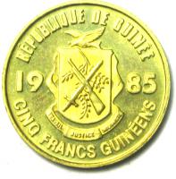 5 франков 1985 год.