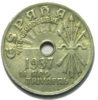 25 сантимов 1937 год.