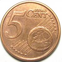 5 Евроцентов 2002 год.