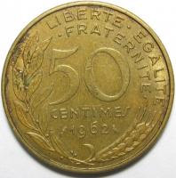 50 Сантимов 1962 год.