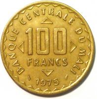100 Франков 1975 год.