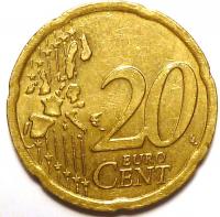20 Евроцентов 2002 год.