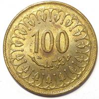 100 Миллимов 2008 год. Тунис