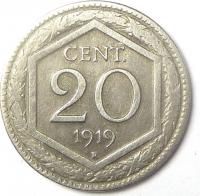 20 Чентезимо 1919 год. Италия