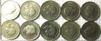 Лот монет Швейцарии: (10шт) 20 век.